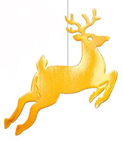 Rentier-Hänger 50x70cm, gold