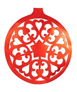 Ornament-Kugel Ø68cm, rot