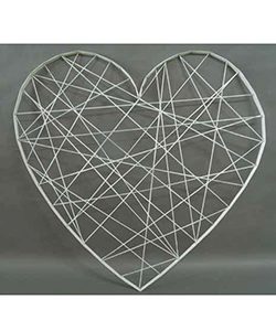 Herz 2D, 100cm, weiss
