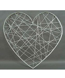 Herz 2D, 50cm, weiss
