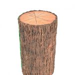 Baumstamm Ø33xH:100cm, naturbraun