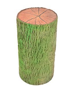 Baumstamm Ø33xH:40cm, bemalt