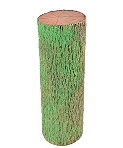 Baumstamm Ø33xH:100cm, bemalt