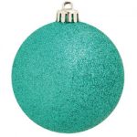 Kugel Feinglitter Ø60mm, 24 Stk./Box, mint-glitter