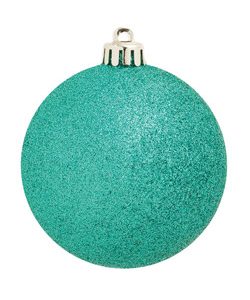 Kugel Feinglitter Ø60mm, 24 Stk./Box, mint-glitter