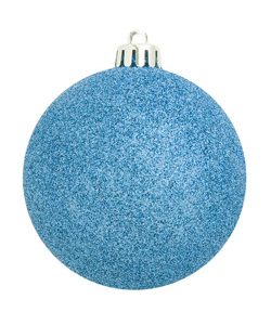 Weihnachtskugel Glitter Ø10cm, hellblau