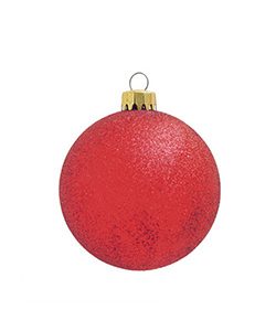 Weihnachtskugel Glitter Ø20cm, rot
