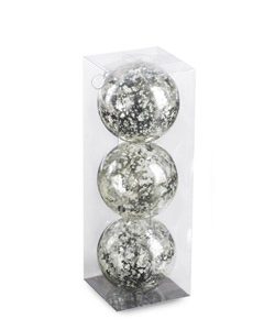 Kugel Mercury Ø100mm, 3 Stk./Box, silber