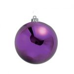 Weihnachtskugeln Ø60mm, lila glänzend, 24 Stück/Box