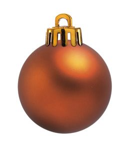Weihnachtskugeln Ø77mm, 12 Stk./Box, kupfer matt