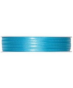 Doppelsatin-Band B:3mm, azur-blau(türkis), 50m/Rolle