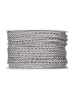 Kordel Ø4mm, hellgrau, L:25m/Rolle