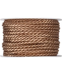 Kordel Ø4mm, hellbraun, L:25m/Rolle