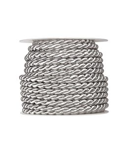 Kordel Ø6mm, hellgrau, L:10m/Rolle
