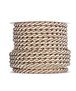 Kordel Ø6mm, perle/sand, L:10m/Rolle