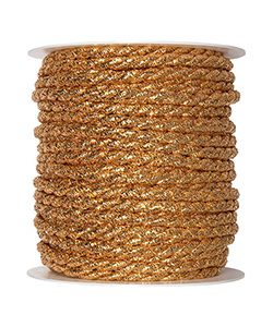 Lurex-Kordel Ø6mm, gold, L:25m/Rolle