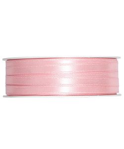 Doppelsatin-Band B:6mm, hellrosa, 50m/Rolle