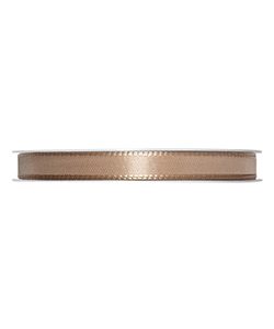 Kunstseideband B:8mm, hellbraun, 50m/Rolle