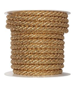 Lurexkordel Ø10mm, gold, 10m/Rolle