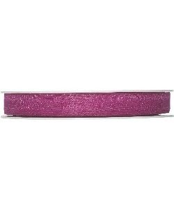 Organzaband B:10mm, pink, 50m/Rolle