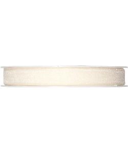 Organzaband B:10mm, creme, 50m/Rolle