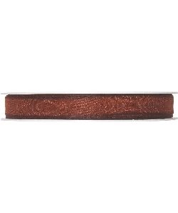 Organzaband B:10mm, braun, 50m/Rolle