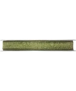 Organzaband B:10mm, moosgrün, 50m/Rolle