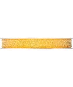 Organzaband B:10mm, gelb, 50m/Rolle