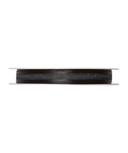 Organza/Satinband B:10mm, schwarz, L:25m/Rolle