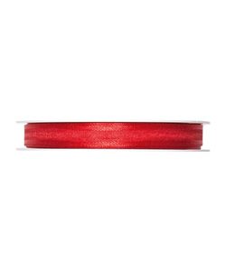 Organza/Satinband B:10mm, rot, L:25m/Rolle