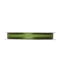 Organza/Satinband B:10mm, moosgrün, L:25m/Rolle