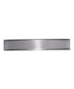 Kunstseideband B:15mm, grau, 50m/Rolle