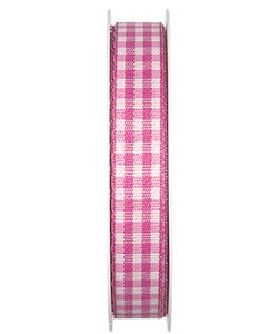 Dekoband Bauernkaro B:15mm, pink