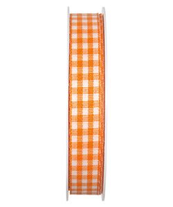 Dekoband Bauernkaro B:15mm, orange