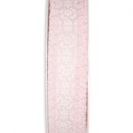 Dekoband Ornament B:18mm, pastell rosa, 20m/Rolle