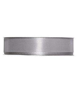 Kunstseideband B:25mm, grau, 50m/Rolle