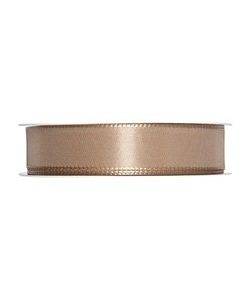 Kunstseideband B:25mm, hellbraun, 50m/Rolle