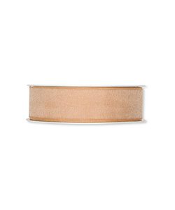 Organzaband B:25mm, natur, 50m/Rolle