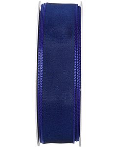 Drahtkantenband B:25mm, dunkelblau, L:25m/Rolle