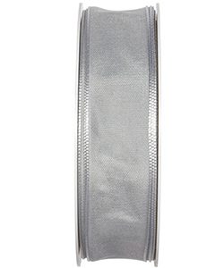 Drahtkantenband B:25mm, hellgrau, L:25m/Rolle