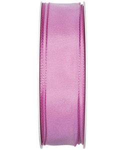 Drahtkantenband B:25mm, rosa, L:25m/Rolle