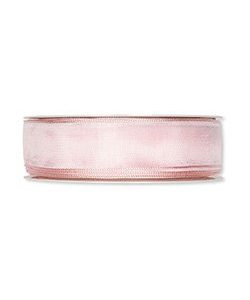 Drahtkantenband B:25mm, pastell-rosa, L:25m/Rolle