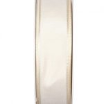 Drahtkantenband B:25mm, creme, L:25m/Rolle