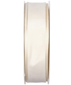 Drahtkantenband B:25mm, creme, L:25m/Rolle