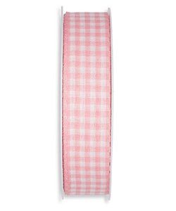 Dekoband Bauernkaro B:25mm, pastell pink