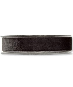 Samtband dunkelgrau, B:25mm, L:9,5m