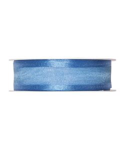 Organza/Satinband B:25mm, hellblau, L:25m/Rolle