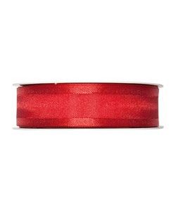 Organza/Satinband B:25mm, rot, L:25m/Rolle