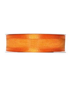 Organza/Satinband B:25mm, orange, L:25m/Rolle