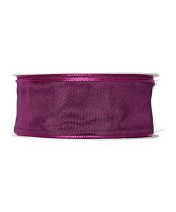 Drahtkantenband B:40mm, purpurviolett, L:25m/Rolle